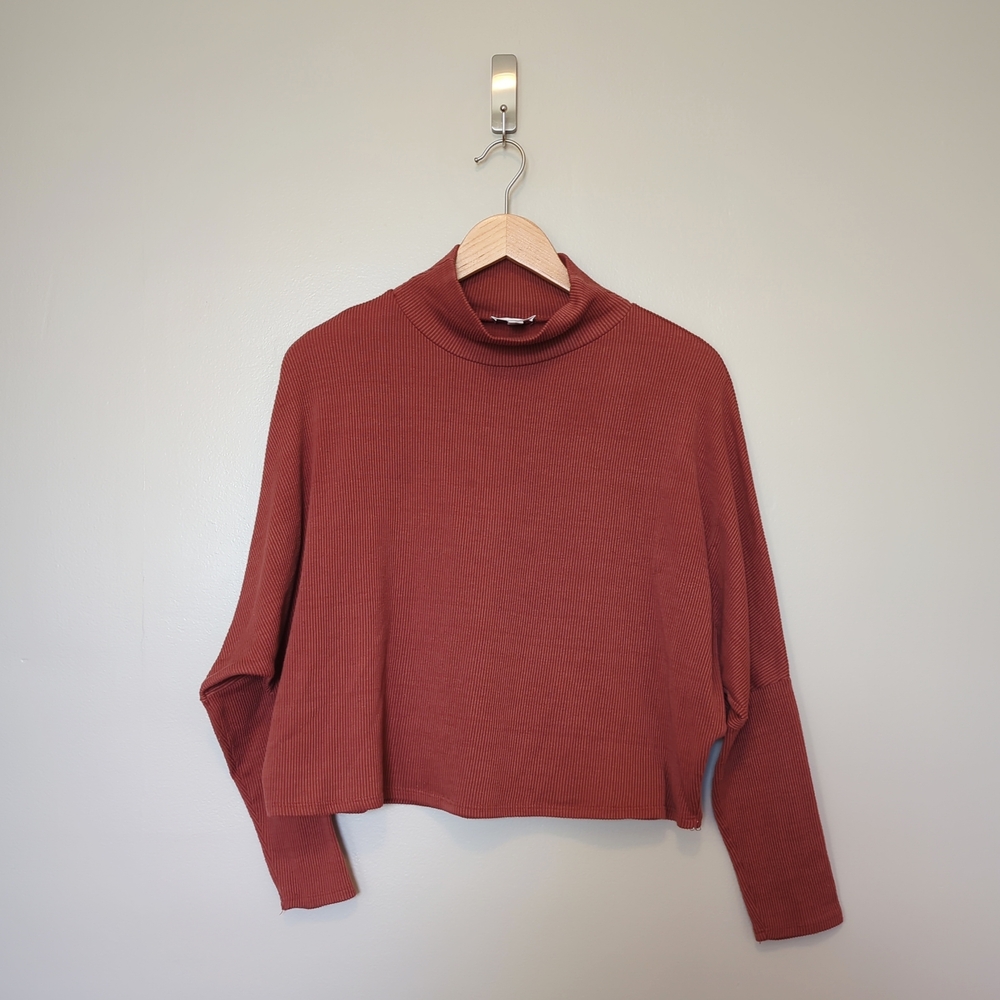 Abound Women's Rust Turtleneck Sweater